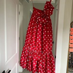 ASTU red polka dot dress